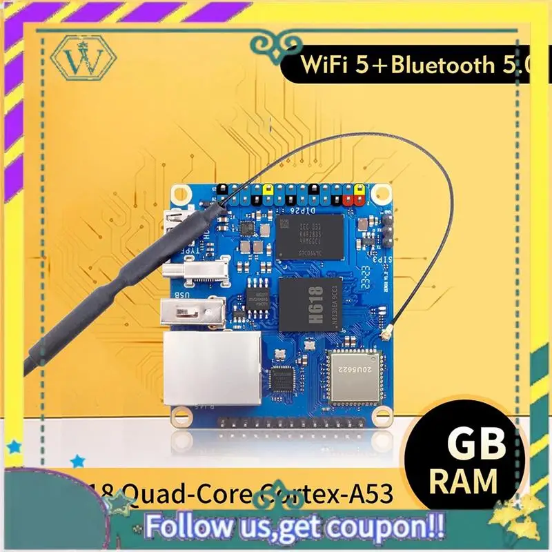 جديد لـ Orange Pi Zero 3 لوحة تطوير 1GB H618 Wifi5 + BT 5.0 جيجابت LAN لنظام أندرويد 12 Debian12 Ubuntu22.04 قابس الاتحاد الأوروبي المتين