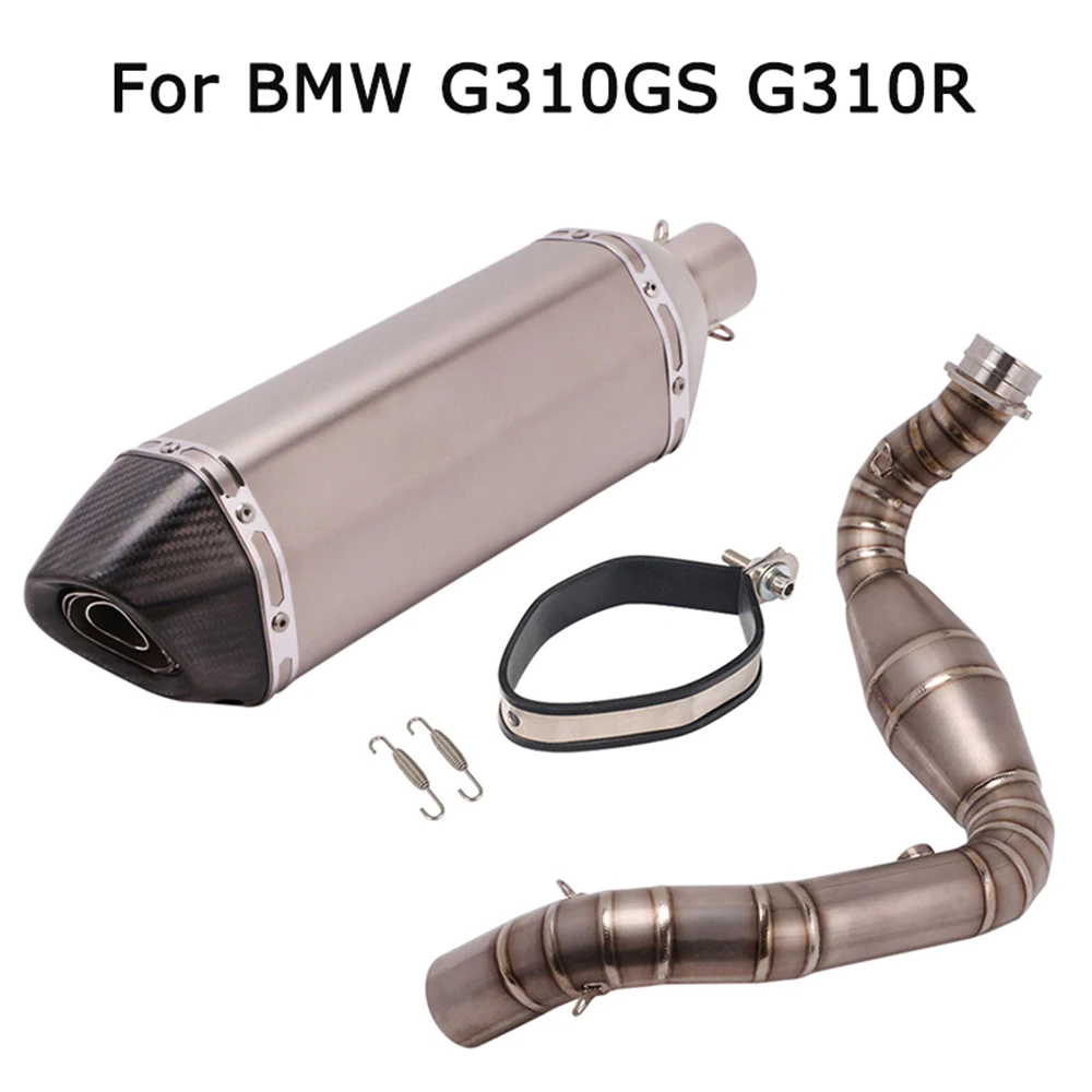 Sistema de escape para motocicleta BMW G310GS G310R hasta 2022, silenciador trasero de aleación de titanio, tubo de enlace frontal completa con DB Killer de 470MM