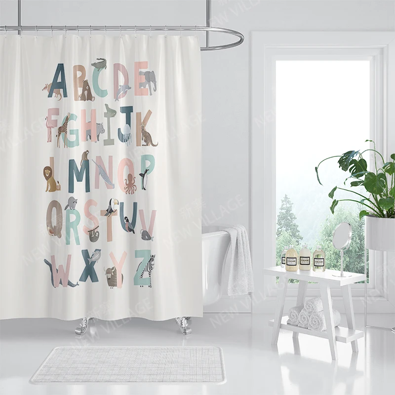 Waterproof fabric shower curtains Bathroom curtain accessories 180x200 Bath curtain for shower 240*200 nordic boho decoration