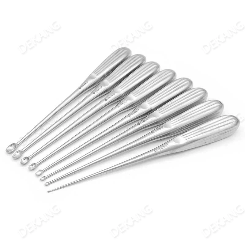 Raspador de mastoídeos, raspador de orelha, raspador de desbridamento corporal estrangeiro, raspador de vértebras cervicais e lombares de cabeça única