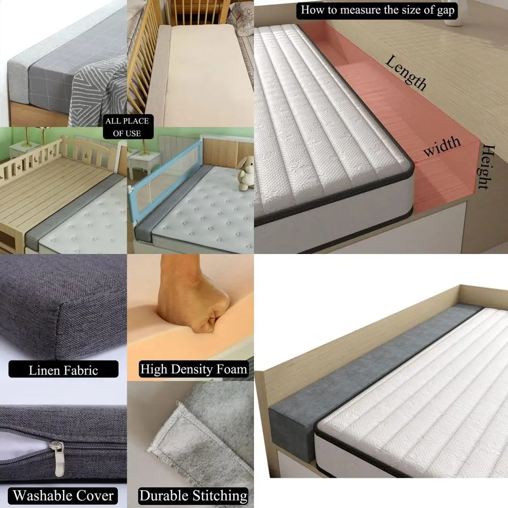 

Наполнитель зазора изголовья, пробка для подушки дивана-кровати, удлинитель матраса, 54x8x6 дюймов