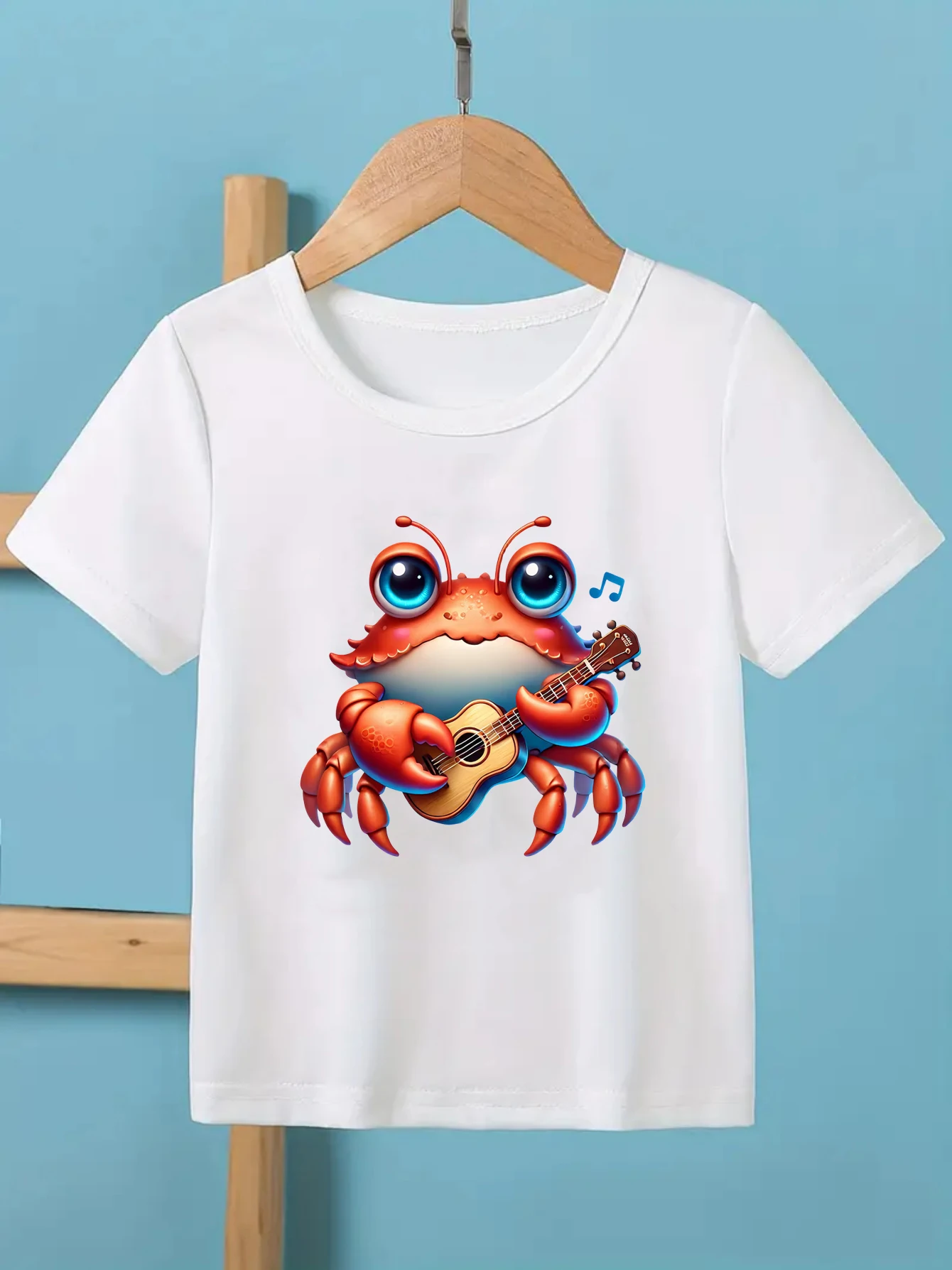 

Яркие футболки с мультяшными животными для детей: милые принты попугаев, гусениц, крабов, лягушек. Летние футболки с коротким рукавом для мальчиков и девочек.