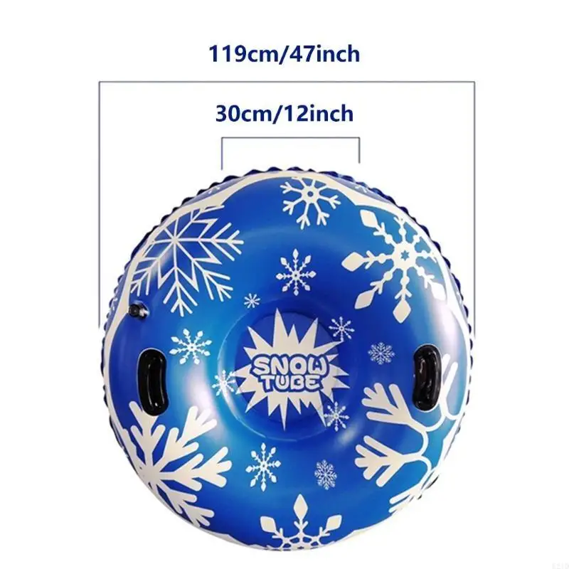 أنبوب الثلج الجبلي القابل للنفخ 47 بوصة مادة PVC قوية لا تنزلق تسحب خطة مرنة كثيفة للمهام الجبلية الشتوية #5