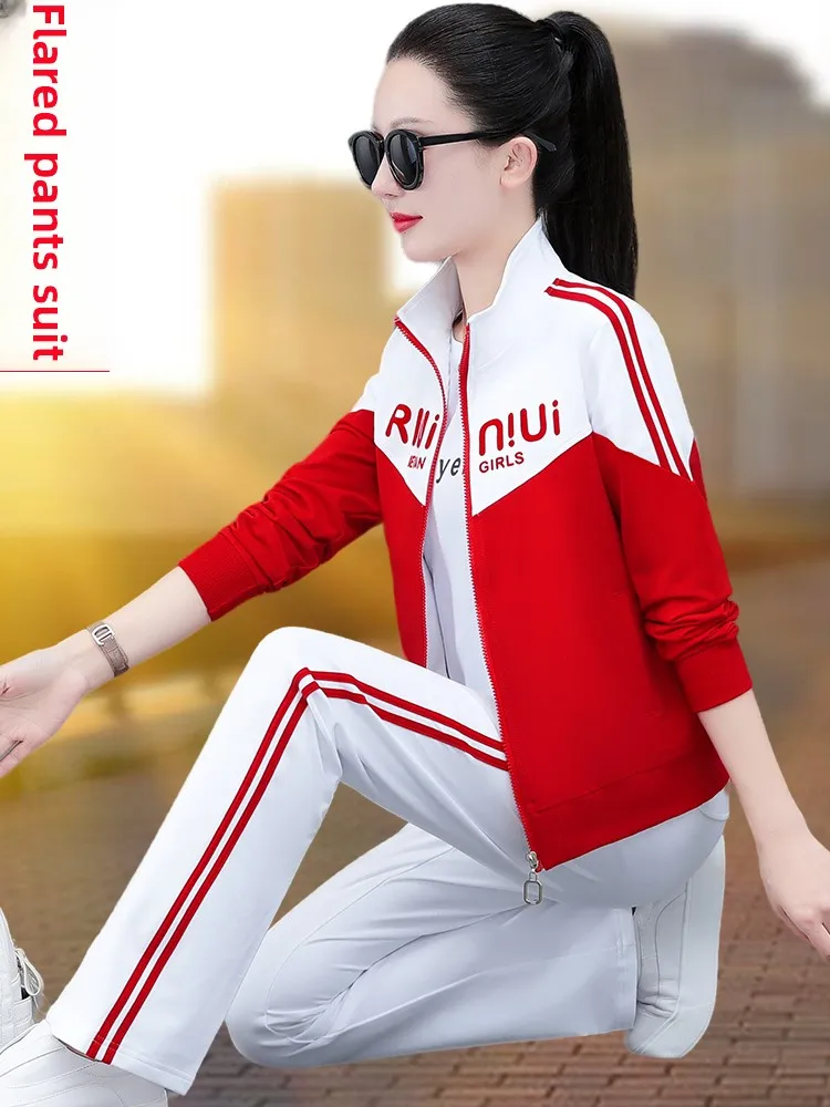 

Весенне-осенний женский квадратный танцевальный комплект, спортивная одежда, повседневный комплект футболок Faion, открытый кардиган, ансамбль из смеси хлопка