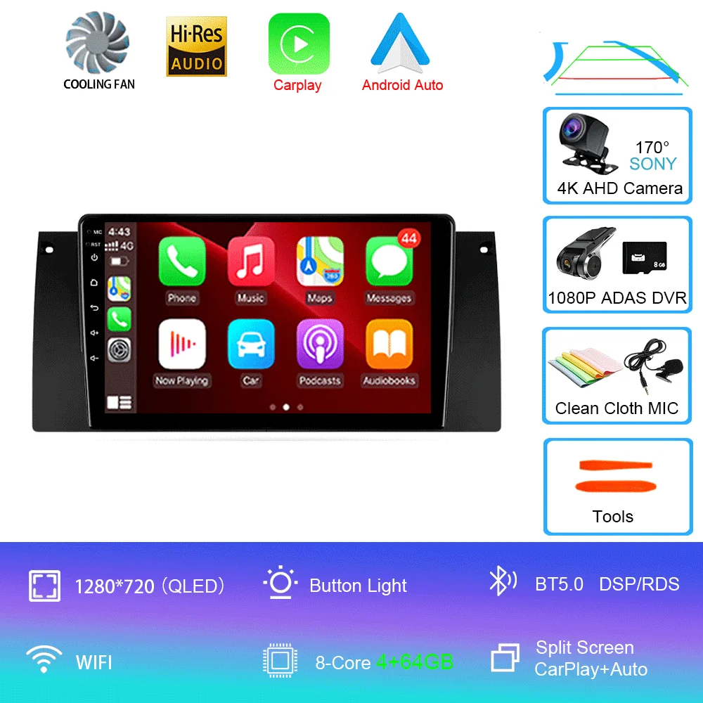 Android Autoradio 15 Voor BMW X5 E39 E53 1999-2006 Multimedia Video Player Stereo Navigatie GPS Geen 2din 2 din dvd