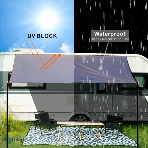 Imagen 2 del producto Toldo para Coche, Furgoneta, Caravana, Camión, Vehículo, 2x3M 2x4M, Impermeable, Protección Solar, Toldo, Anti-UV, Sombra para Acampar al Aire Libre