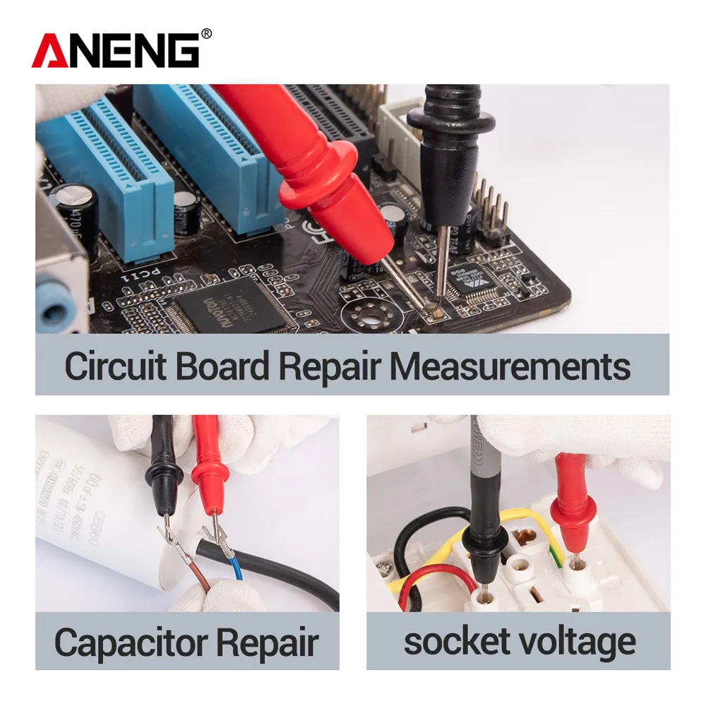 ANENG PT1035 Digital Multimeter Test Leads Universal Cable Needle Tip Voltmeter Multi Meter Tester Lead Probe Wire Pen Wire