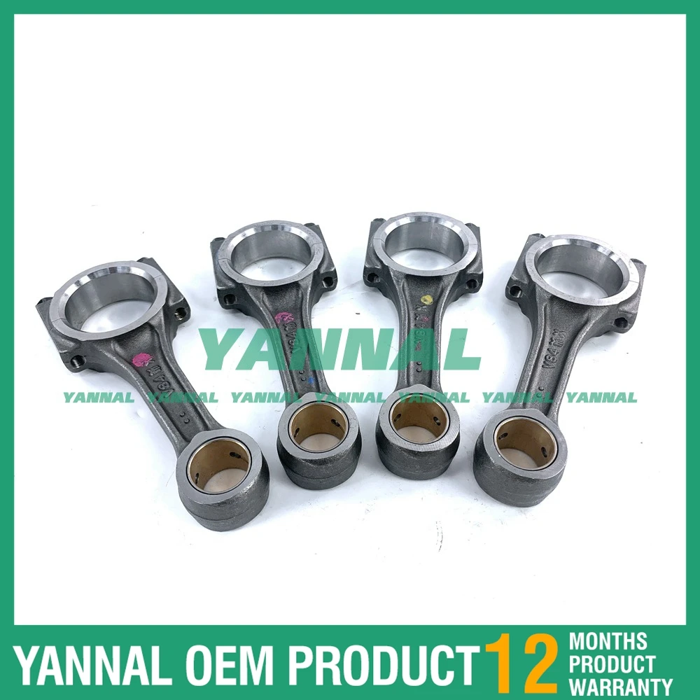 Good Quality 4 PCS Connecting Rod For Yanmar 4TNV98 Excavator Engine Parts