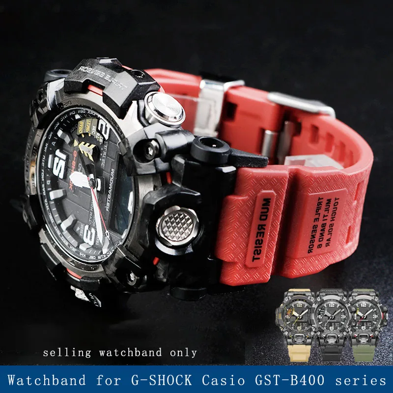 For Casio G-SHOCK 2nd generation Daniwang series GWG-2000 GST-B400 men's waterproof resin rubber watchband Silicone bracelet