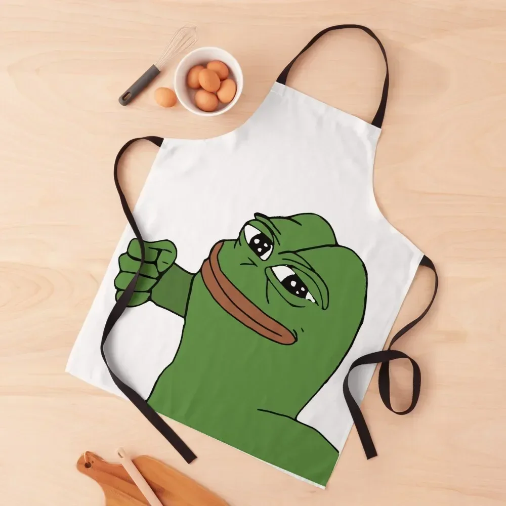 Pepe Punching Meme Apron cooks clothes Costume Waiter manicurist Chef Accessory Apron