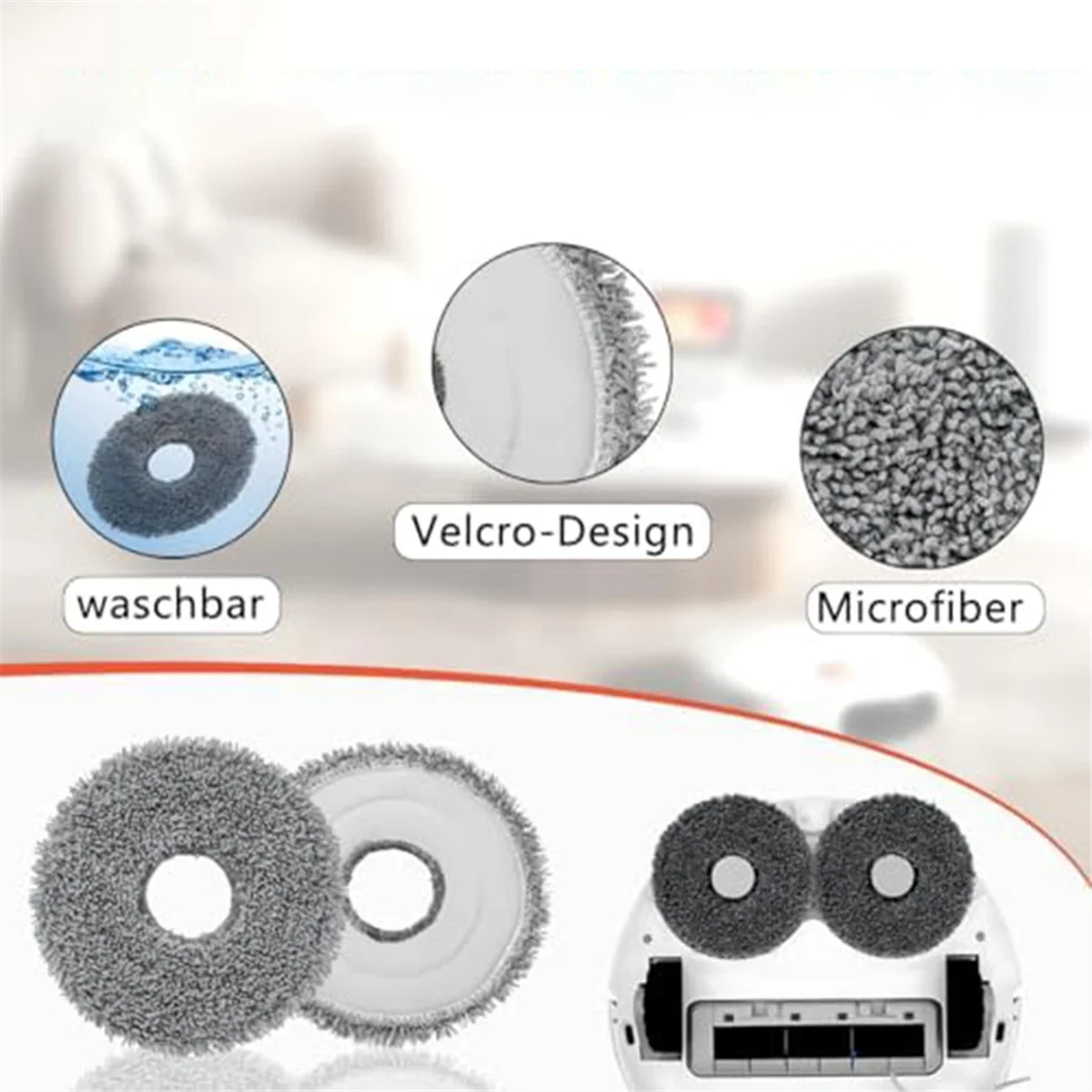 A02V-мешок для пыли, тряпки для швабры Dreame L10S Ultra L10 Ultra L10 Prime L20 Ultra, 6 мешков для пылесоса, подушечки для влажной швабры