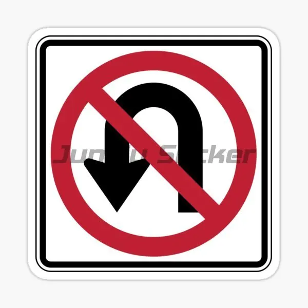 No Swimming U-turn Cell Phone Ringing Stickers Parking Turn Signs Waterproof Decoration Car Wall Room Decals PVC Customizable