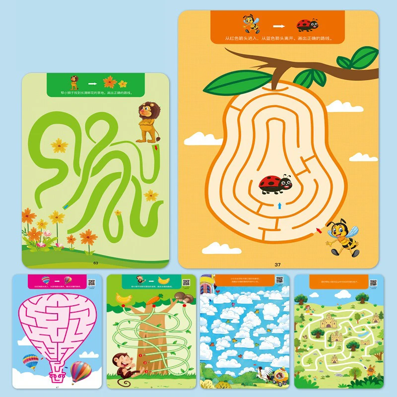 Penna controllo formazione tracciamento cartella di lavoro carte Montessori magiche pratica riutilizzabile quaderno per bambini libro educativo 64 pagine