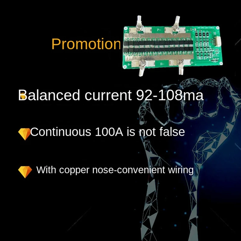 4S 12V Lifepo4 Battery Protection Board With Balanced Charging 150A Continuous 100A Power Portable Car Start Equalizer