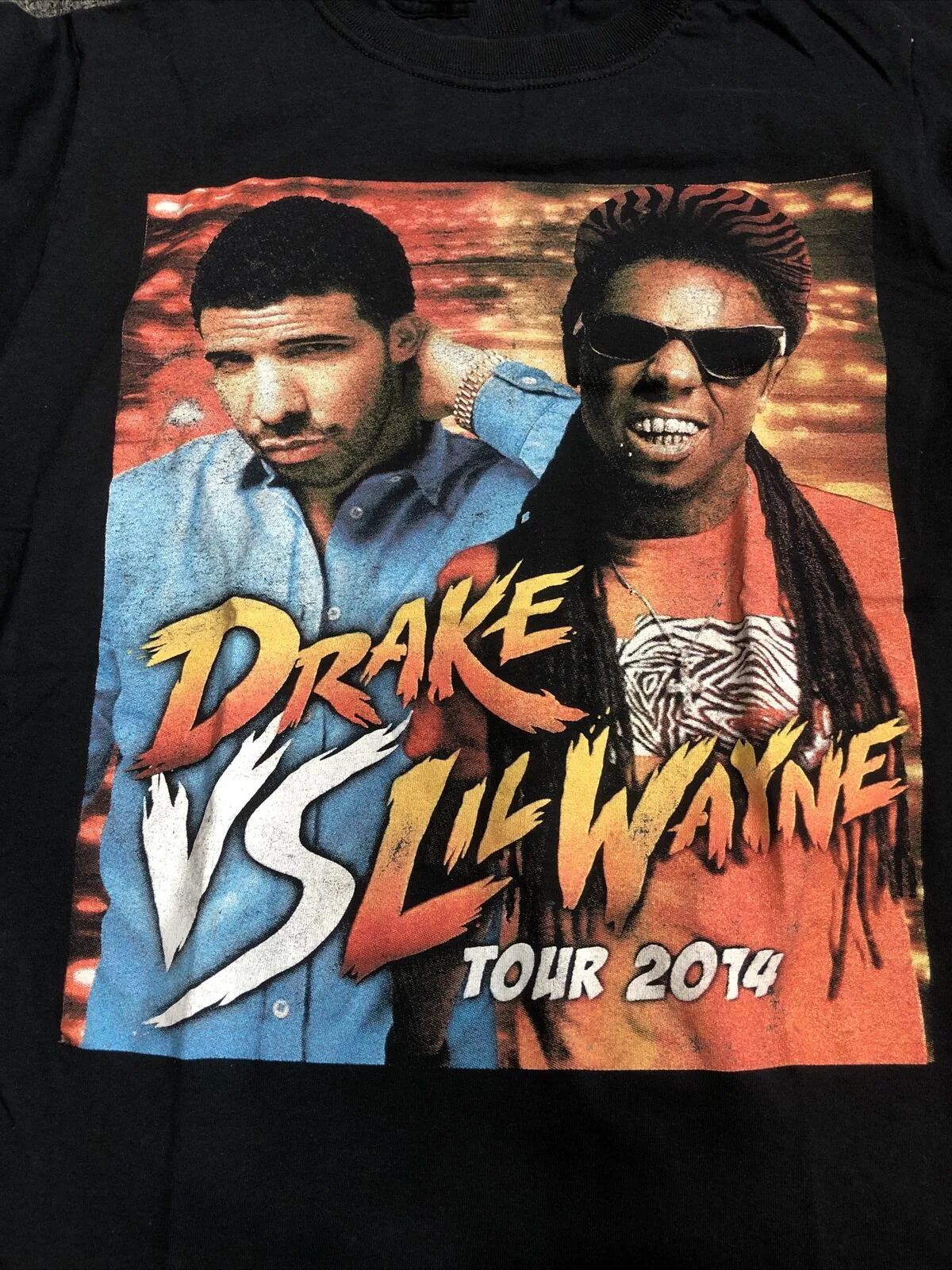 DRAKE VS LIL WAYNE Hip Hop Rap 2014 Tour T-Shirt LII159