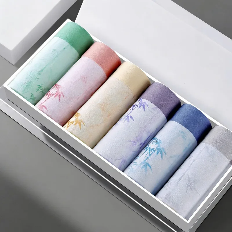 

3PCS Modal Texture Men's Underwear Men's Four Corners Antibacterial Non-marking Sweat-absorbing Breathable Summer Boxers
