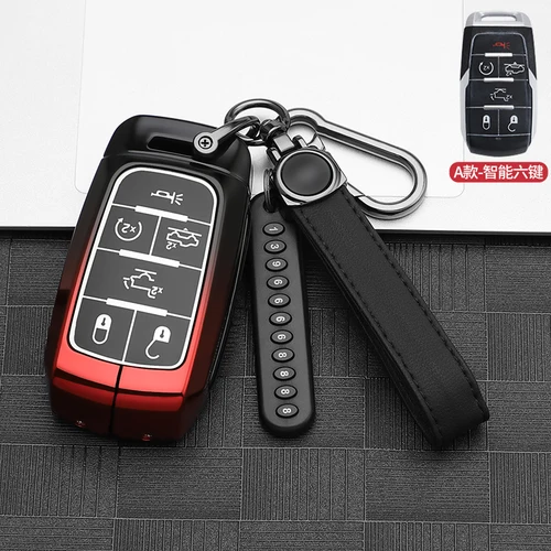 Imagen 2 del producto Funda protectora para llave de TPU de aleación de Zinc, 3/4/5/6 botones, para Dodge Ram 1500 Pickup TRX Rebel Ram 2500 3500 4500 5500 2019 2020 2021