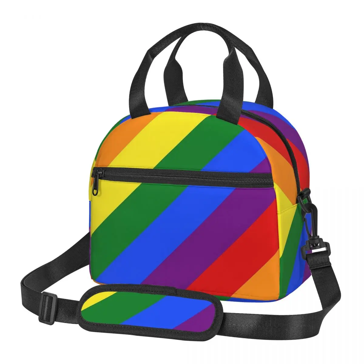 

Изолированная сумка для обеда с изображением флага Гей-прайда для женщин и детей, портативные контейнеры для еды, термосумка для обеда