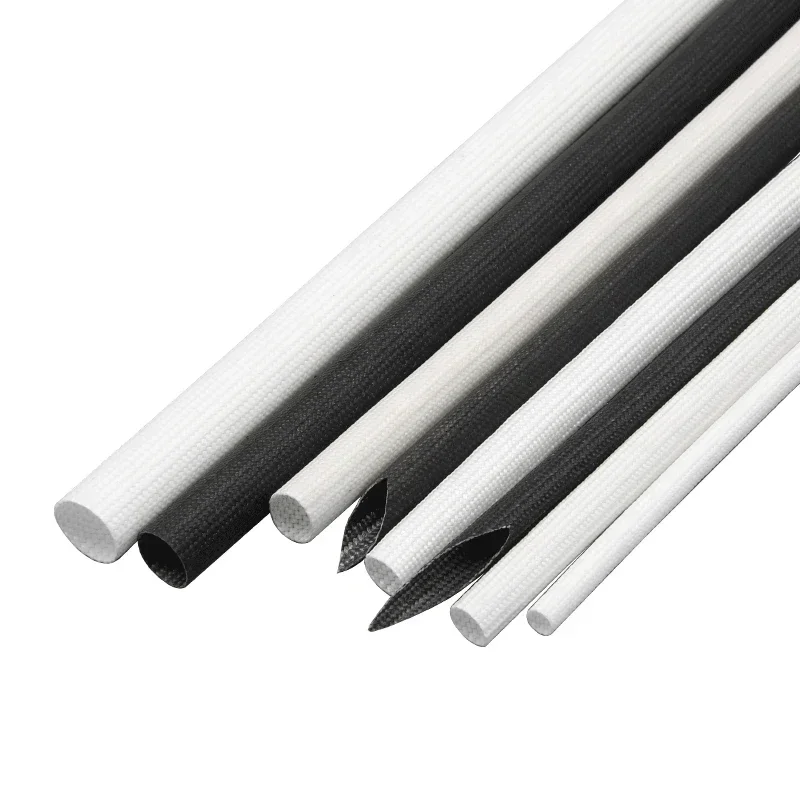 1 ~ 25mm  Protect Sleeve High Temperature Fiberglass Tube Silicone Resin Braided Flame Resistant Fiber Glass Insulate Cable Wire