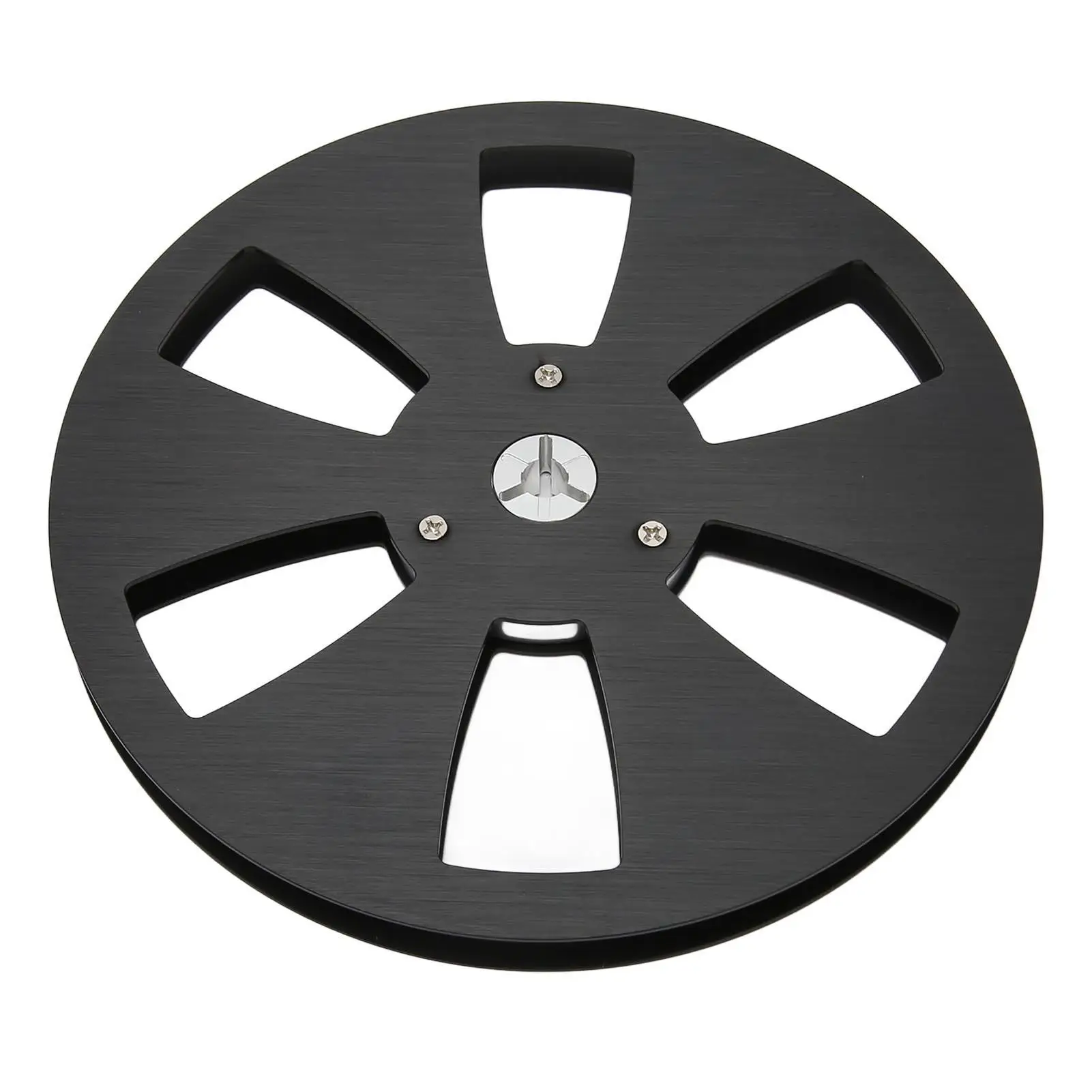 1/4 7-Inch Empty Aluminum Alloy Tape Reel - 6 Hole Universal Takeup Reel for Sound Machines