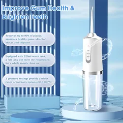 USB Portable Rechargeable Water Floss Jet 1 Nozzles 220ml Mouth washing machine Dental Water Flosser Oral Irrigator