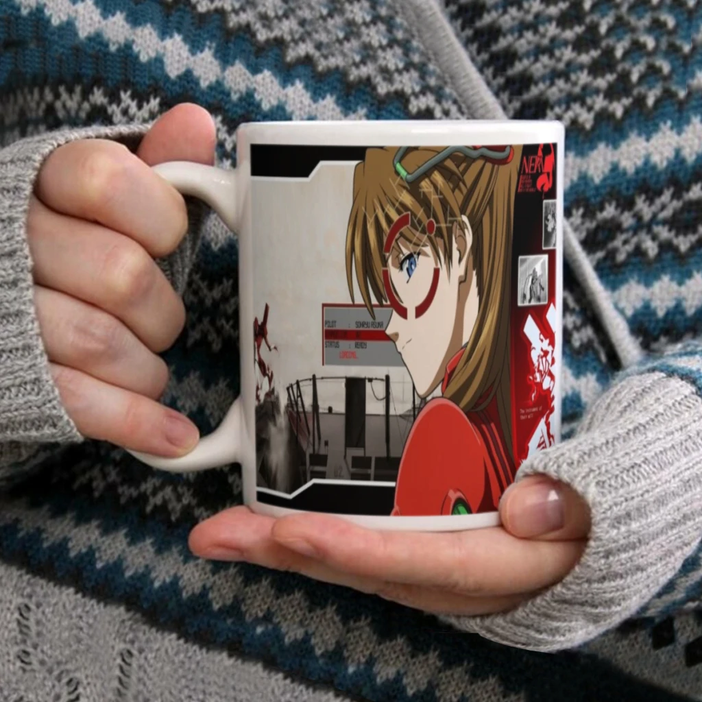 G-Genesis E-Evangelion Eva Coffee Mug 11oz Fun Ceramic Coffee Tea Cocoa Cup Handle Tea Drink Cup