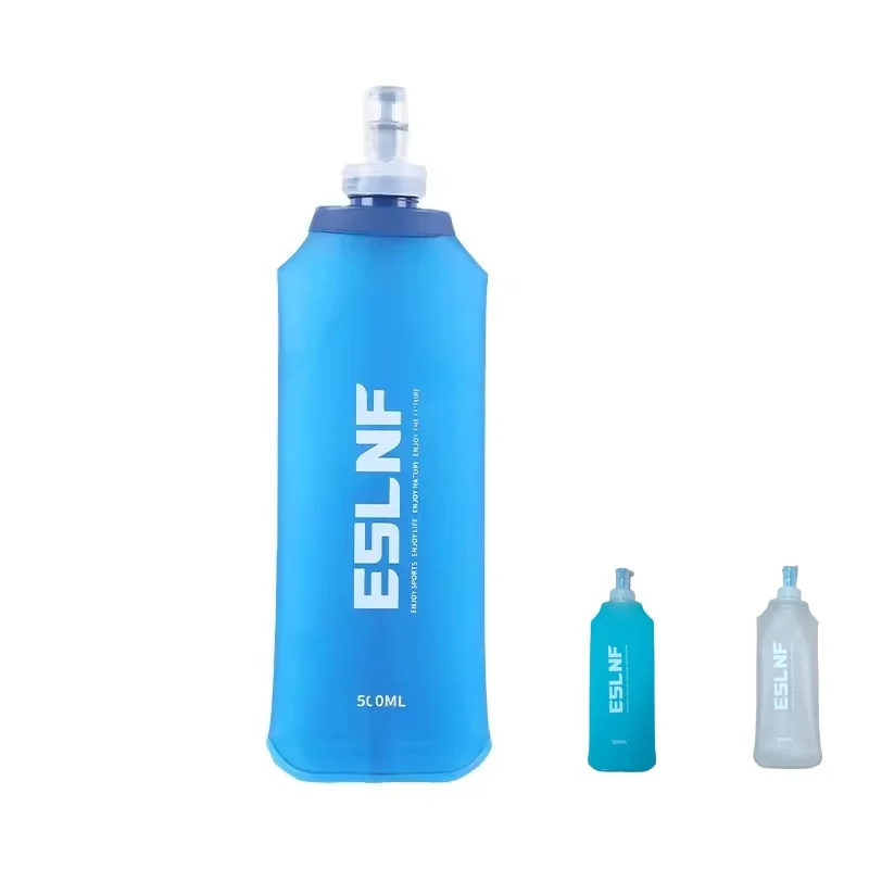 500ml Collapsible Water Bottle Soft Flask BPA Free Folding TPU Outdoor Sport Portable Water Bag for Running Camping view 6