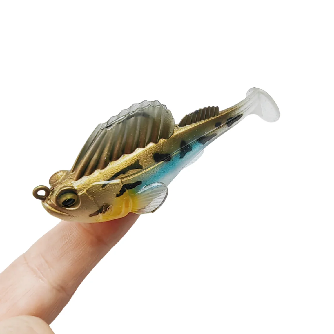 1pc Bait Coated Lead Lifelike Natural Swimming Luminous Flexible Fish Accessories Bionic Bait 8cm 14g Anti-hanging Bottom