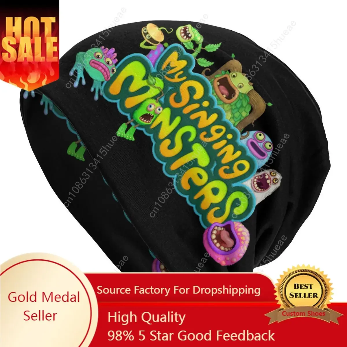 

Hip Hop My Singing Monsters Skullies Beanies Men Women Winter Warm Slouchy Beanie Hat Knit Bonnet Cap for Ski