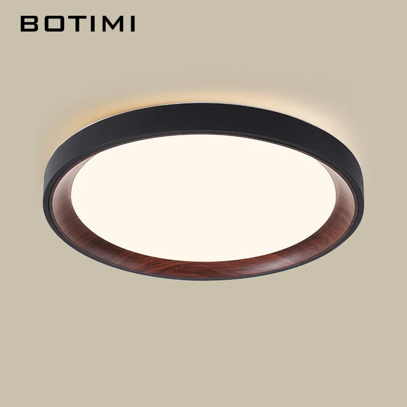 

BOTIM White Round Metal LED Ceiling Lights With Remote For Bedroom Modern Surface Mounted Rooms Light Dining White Ceiling Lamp