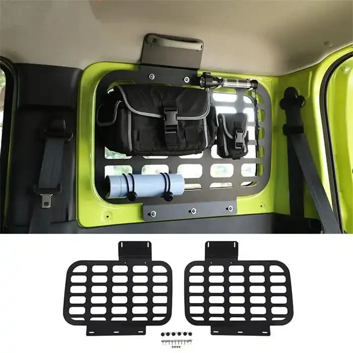 

TelliKA 2019 Jimny JB64 JB74 Interior Accessories Rear Window Shelf Luggage Storage Carrier Expansion Board Steel