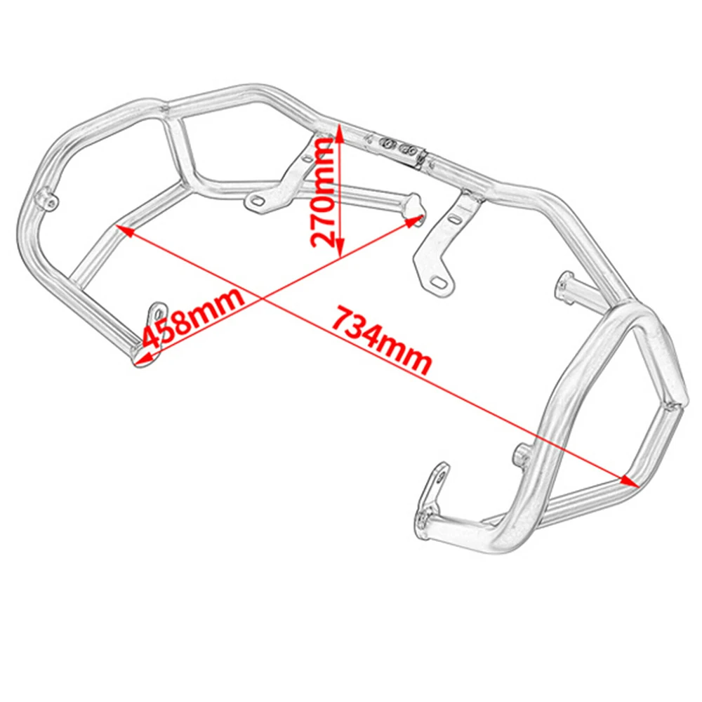 2026 Latest Customizable Electroplated Engine Skid Plate Bumper Bar Suitable for 790 Adventure  R 19-20 Crash Bar Grand bar