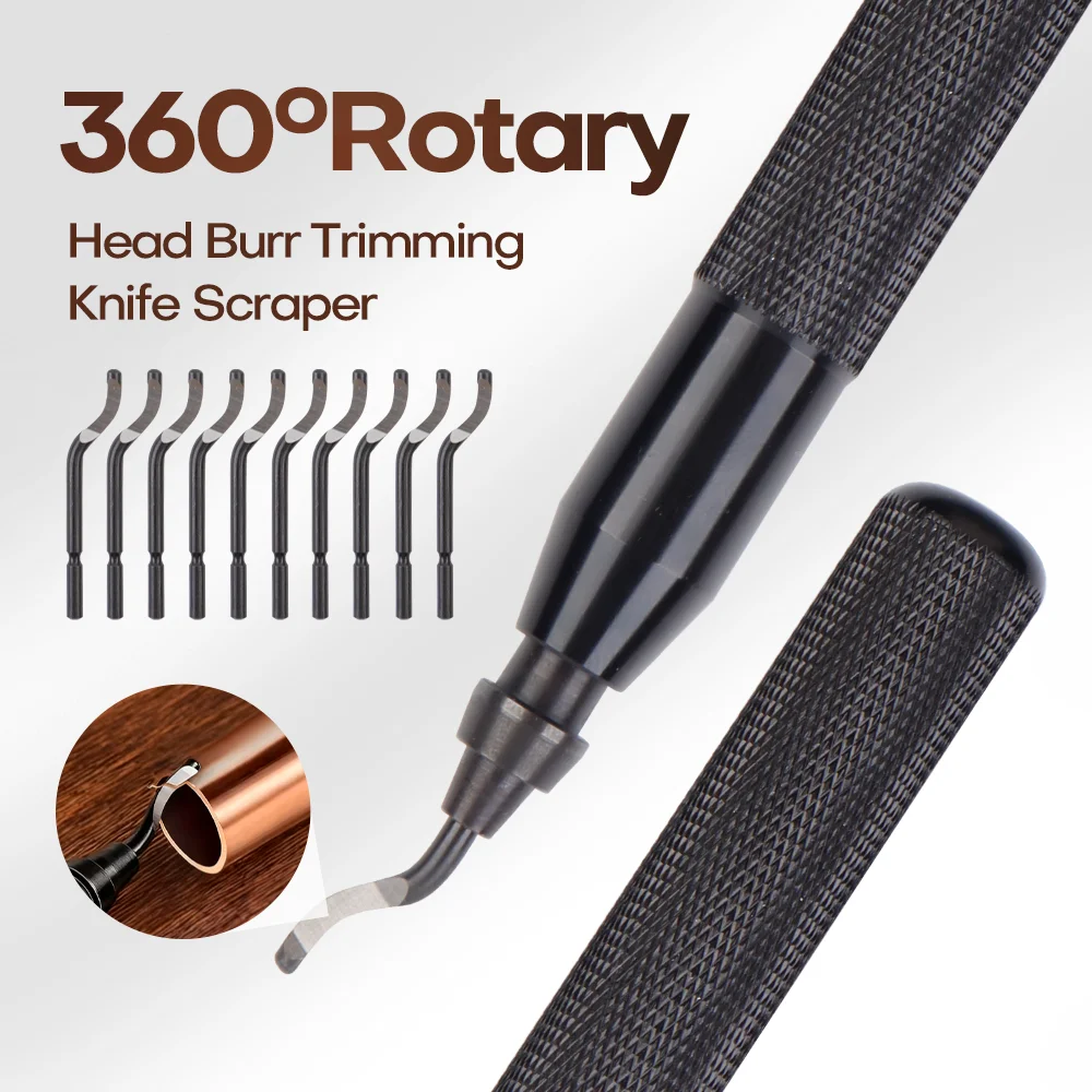 

Deburring Tool Kit with 10 Extra HSS Blade Sharp Burr Removal Tool Metal Edge Deburring Hand Tool 3D Printed Edge Deburring Tool