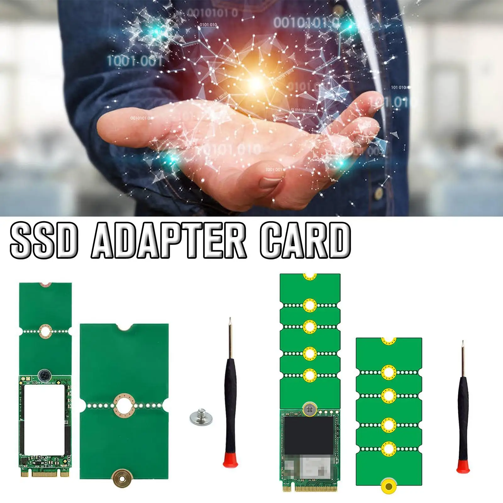 NGFF M.2 SSD 2242 To 2280, 2230 To 2280 Adapter Card/extension Shelf Board Adapter Converter Card For PC Computer Accessories