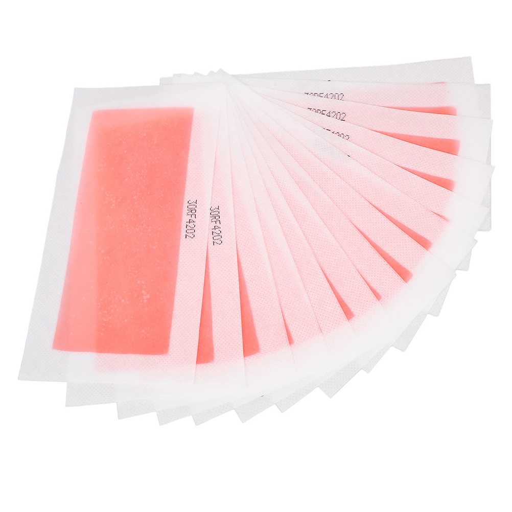 

25 Pcs Paper Wax Small Strips Hair Removal Legs Face Body Wax Removal Strip Pink Women Home Salon Use Waxing Strip