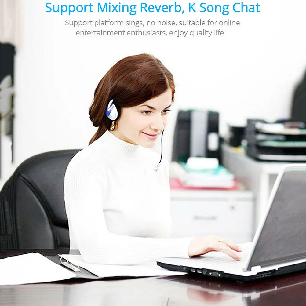 USB External Sound Card 20Cm Cable High Quality Separate Microphone Headphone Plug Play No Driver Needed Compatible