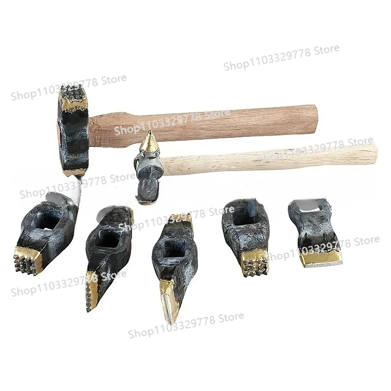 

Handmade alloy chiseling hammer granite concrete stone repair lychee surface hemp surface split axe double head flower hammer