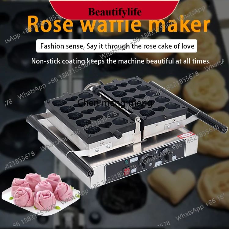

Электрическая вафельница z189 из литого алюминия с антипригарным покрытием, форма «Роза» и «Сердце», для домашнего использования, новинка