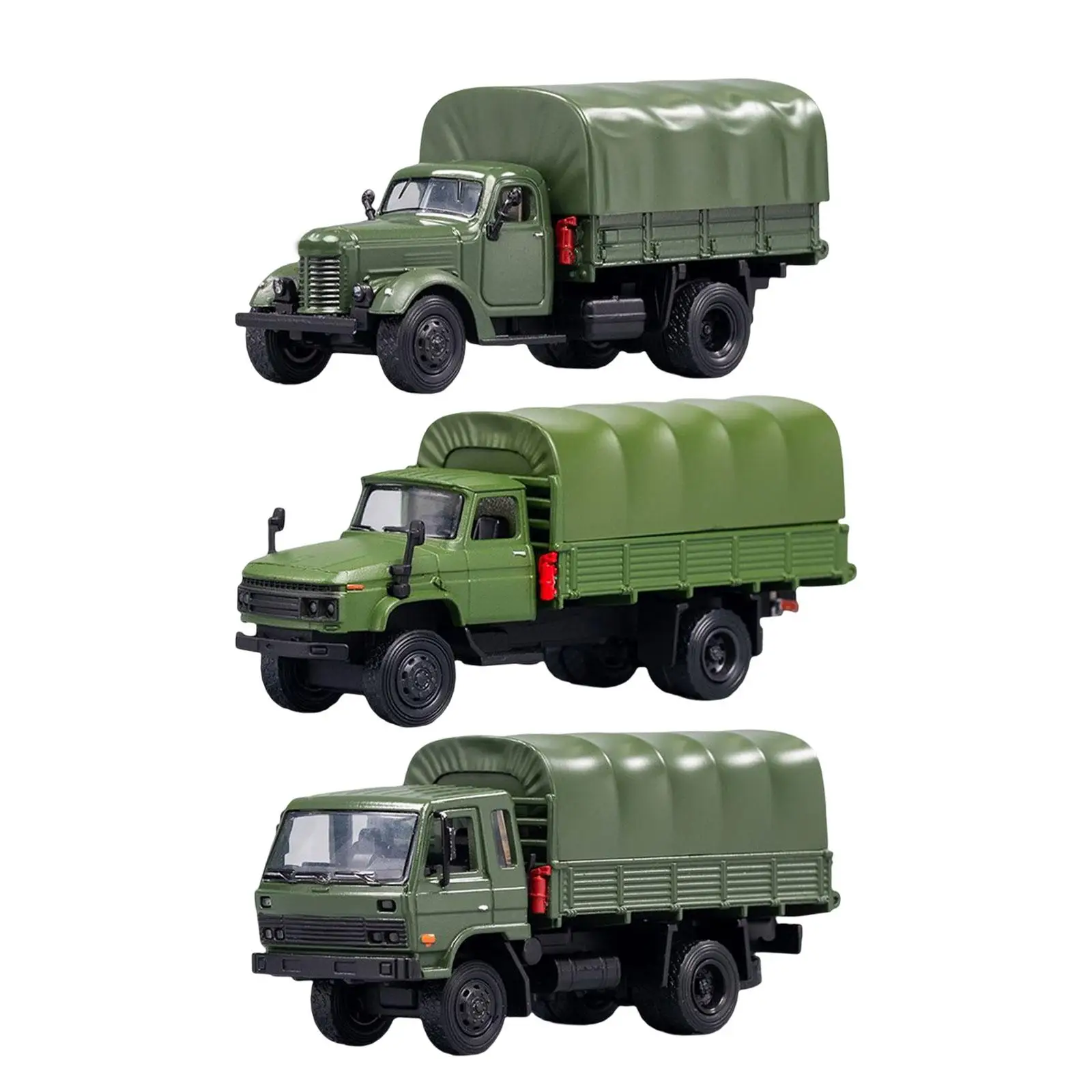 Hand Painted 1/64 Transport Vehicle Layout Scene S Gauge Desktop Ornament Decor
