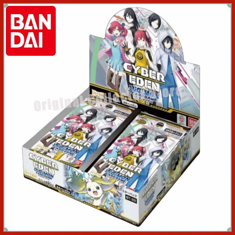 

Оригинальные карты Bandai Digimon DTCG, японская цифровая боевая карта монстров BT-22, пополняющая сумка CYBER EDEN, коллекционный подарок ребенку