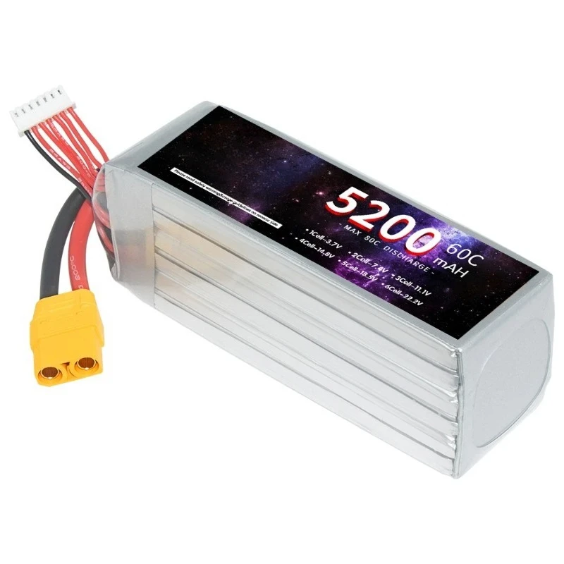 5200mAh 7.4V 60C 2S Lipo Batteria Softcase con Spina EC5 per RC Auto FPV Drone Desert Truck RC Racing Hobby Parti XT60/T/XT90 Spina