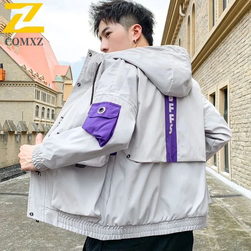 

Куртка COMXZ, осенняя новая повседневная рабочая одежда в корейском стиле, модная мужская одежда, красивое универсальное пальто с лацканами, легкая ветровка 2025