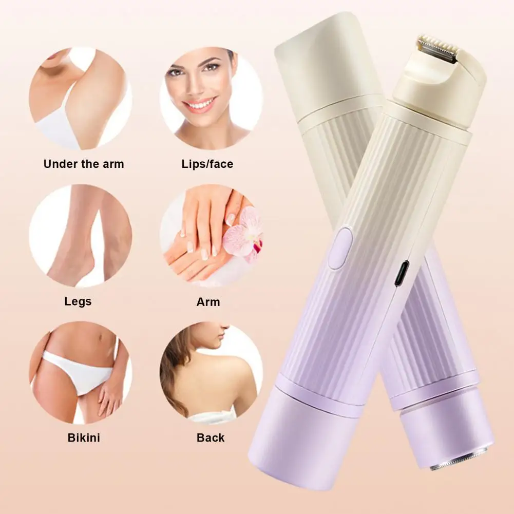 

Travel-friendly Epilator Rechargeable Electric Epilator for Women Dual Head Hair Removal Device for Face Body Bikini Area