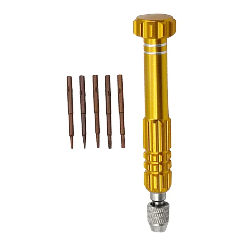 5 In 1 Magnetic Screwdriver With Screwdriver Replacement Core Hand Tools Repair Tools 1.5 0.8 2.0 T5 T6 For Repair Phone Watch