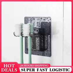 Toothbrush Holder Wall-mounted Plastic Bathroom Supplies Toothbrush Cup Holder No Punching Simple Household Accessories