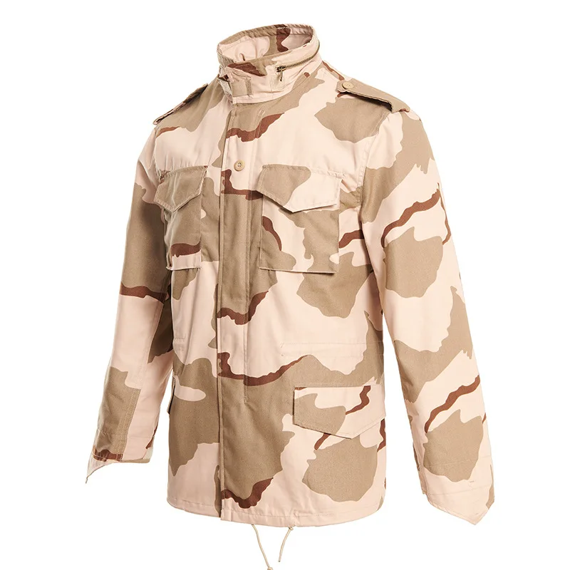 Outdoor M65 Trench Coat Men Cotton Overcoat Warm Overcoat Sports Sand Camouflage Coat Military Fan Tactical Trench Coat