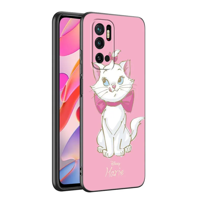 Cute M-Marie Cat Black Silicone Phone Case For Xiaomi Mi 9 SE 8 10T 11 12 13 Lite 9T 11T 12S 12T 13T 14 Pro 5G NE 11i 12X