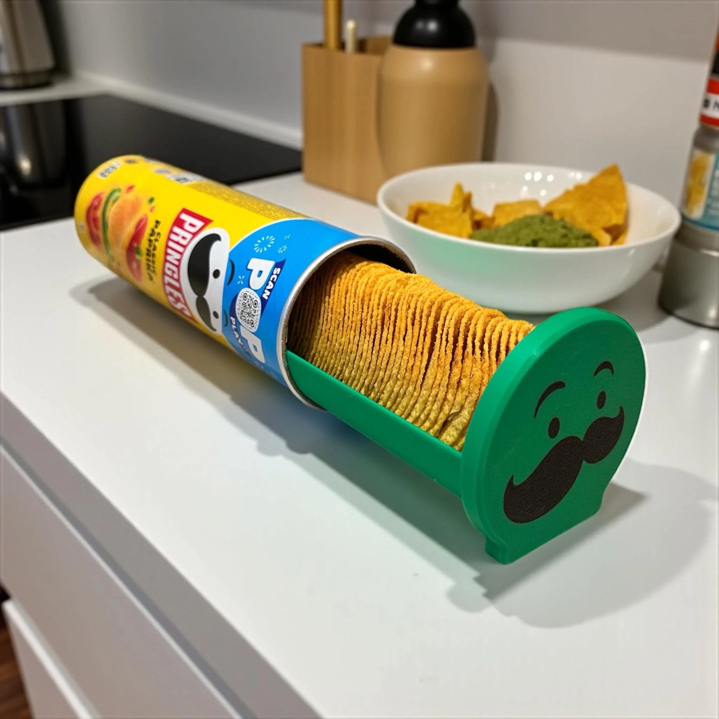 2026 NUEVO impreso en 3D para bandeja de eliminación de pringles, bandeja creativa para llevar patatas fritas para el día de Navidad