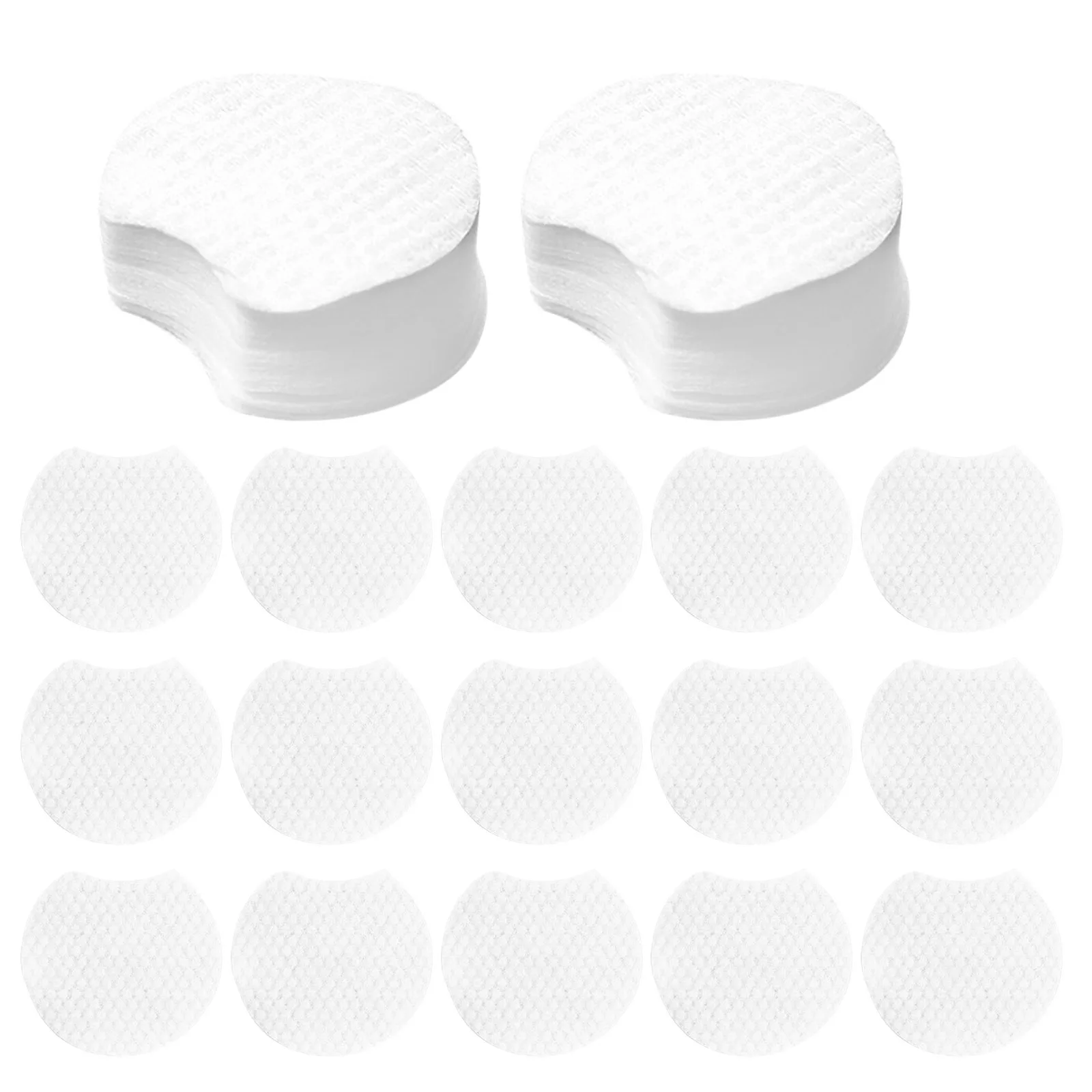 1200枚入り 半円形メイク落とし使い捨て洗顔ツール トラベルサイズ 不織布パッド 女性・女の子用