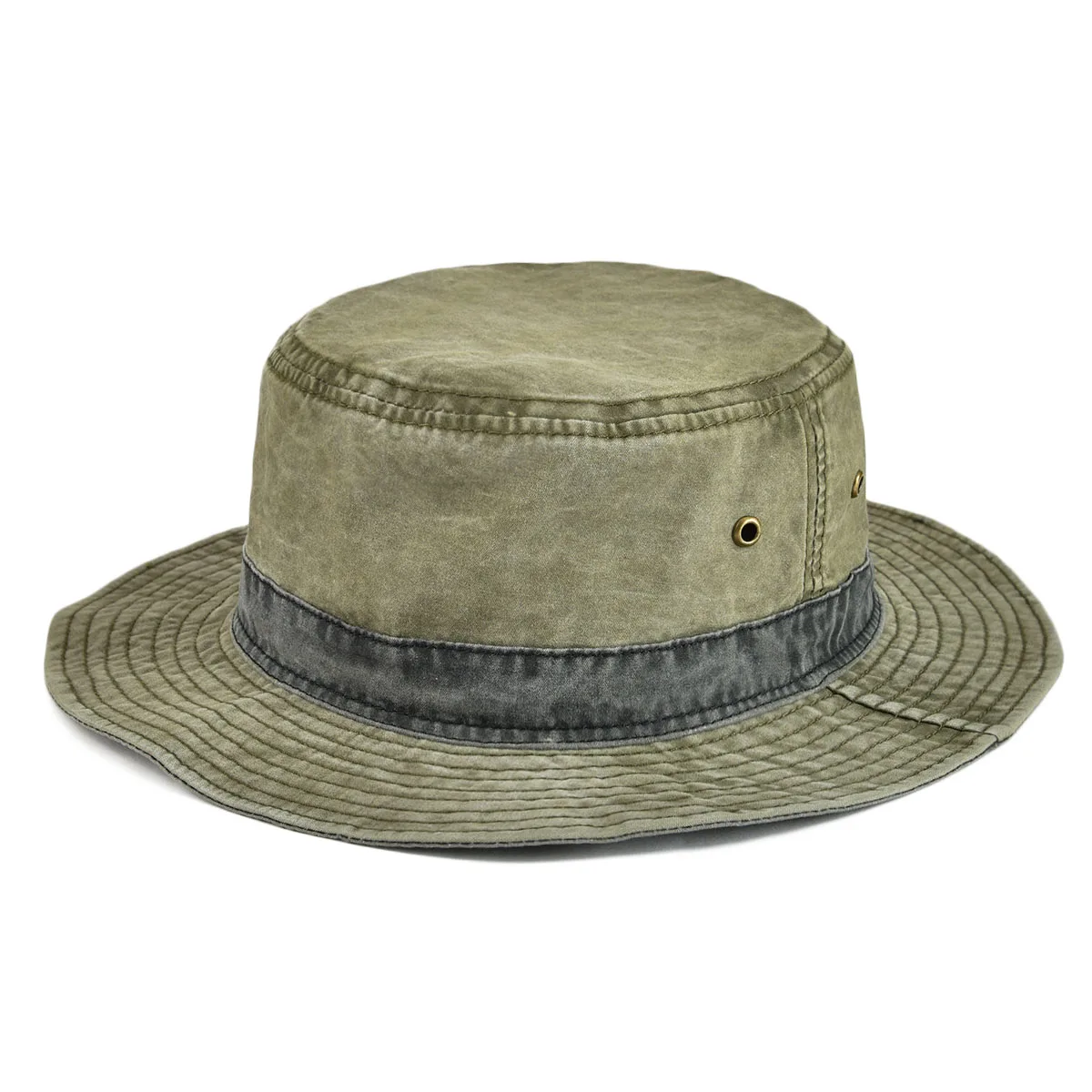 VOBOOM Men\'s Bucket Hats Bob Summer Panama Outdoor Fishing Wide Brim Hat Sun Protection Cap Hunting for Male Cotton